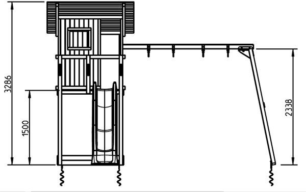 Parque Infantil Beach Hut XL con Columpio Doble